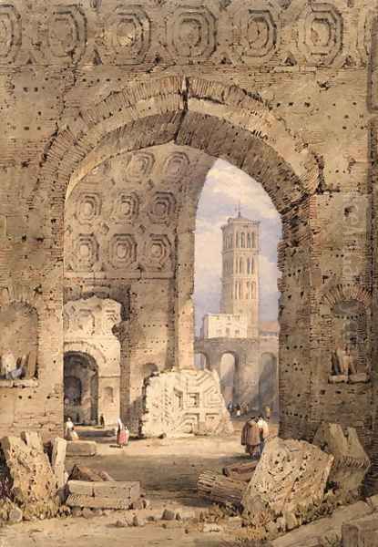 Temple of Peace, Roman Forum, 1825-50 - view 1