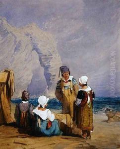 Figures on the beach