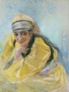 Portrait De Jeune Fille Marrakeck by Lucien Levy-Dhurmer