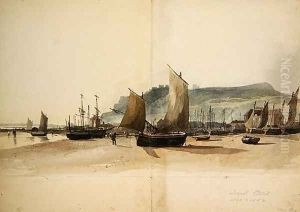 The Beach at Low Tide by Samuel Prout