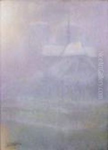 Neige Au Chevet De Notre-dame by Lucien Levy-Dhurmer