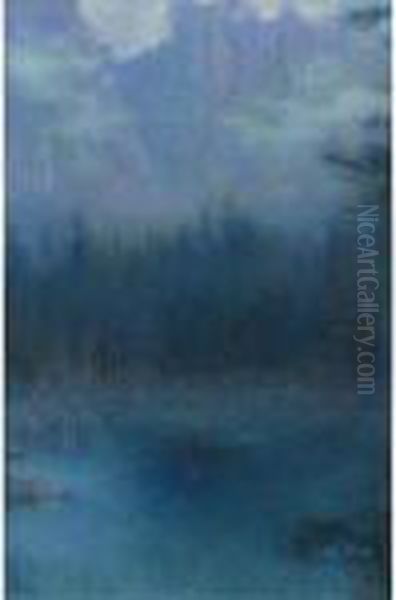 Misty Mountain Lake - view 1