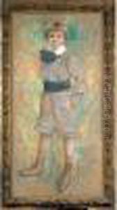 Portrait De Garconnet En Pied by Lucien Levy-Dhurmer