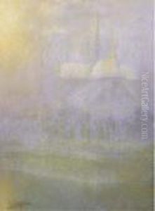Neige Au Chevet De Notre Dame by Lucien Levy-Dhurmer