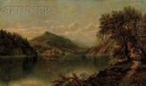 Mountain Landscape With Fishermen by Edmund Darch Lewis