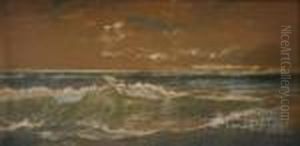 Shore View With Seagull by Edmund Darch Lewis