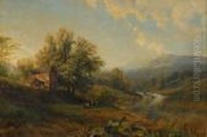 Landscape With Mill by Edmund Darch Lewis