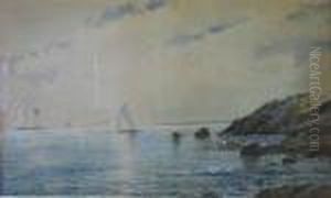Seascape With Sailboats by Edmund Darch Lewis