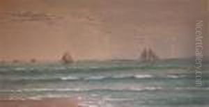 Seascape With Sailboats by Edmund Darch Lewis