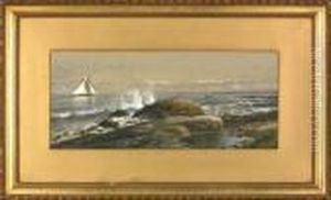Coastal Scene Of Indian Rock by Edmund Darch Lewis