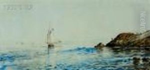 Sailboat Headed For Shore by Edmund Darch Lewis