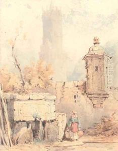 The church tower by Samuel Prout