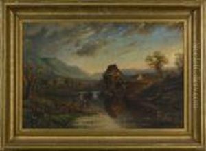 Landscape With Mill by Edmund Darch Lewis