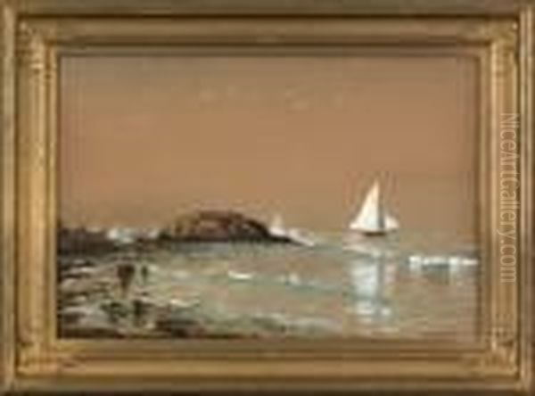 Coastal Scene With Sail Boats - view 1
