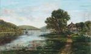 Sailing Boat By A Waterfall