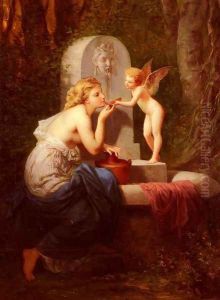 At The Fountain by Henri Pierre Picou