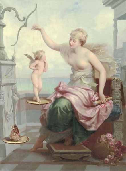 Weighing Cupid against a Butterfly - view 1