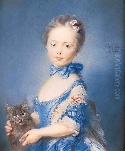 A Girl with a Kitten 1745 - view 1