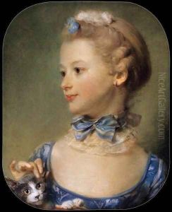 Madmoiselle Huquier by Jean-Baptiste Perronneau