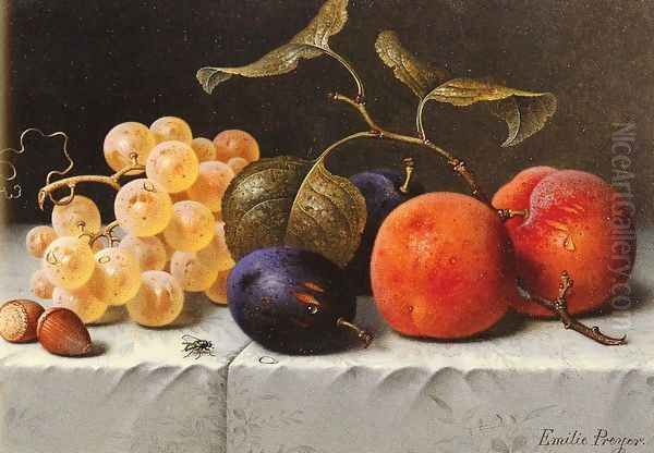 Still Life with Fruit and Nuts by Emilie Preyer