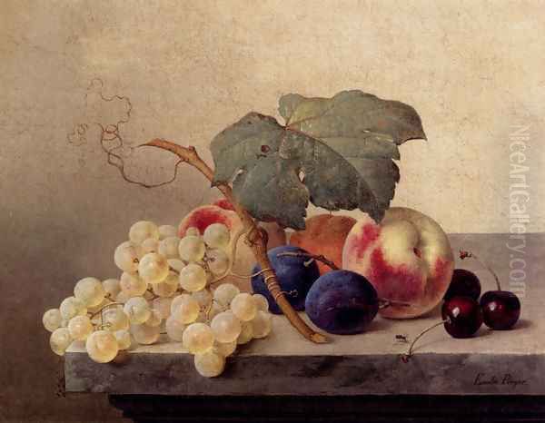 Still Life With Grapes, Peaches, Plums And Cherries - view 1