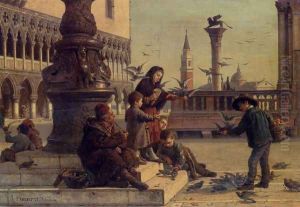 Feeding The Pigeons by Antonio Paoletti