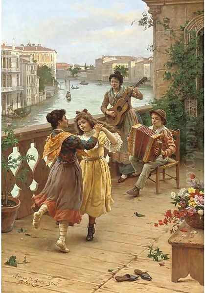 On a Venetian balcony - view 1