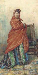 A moment of contemplation by Francisco Pradilla y Ortiz