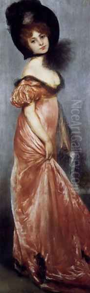 Carrier Belleuse Young Girl In A Pink Dress - view 1