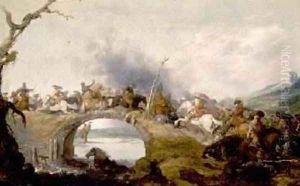 Cavalry Battle on a Bridge