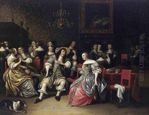 Musical Company 1660s by Anthonie Palamedesz