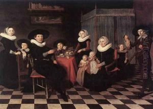 Family Portrait 1635 by Anthonie Palamedesz
