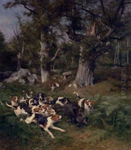The Boar Chase by Charles Olivier De Penne
