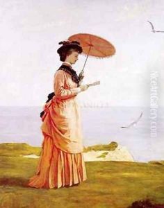 Lady Tennyson on Afton Downs by Valentine Cameron Prinsep