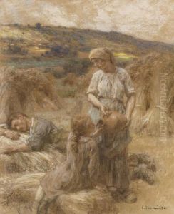 La Soif En Moisson by Leon Augustin Lhermitte