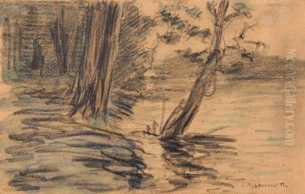 Arbres Au Bord De La Piece D'eau - view 1