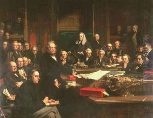 Lord Palmerston Addressing the House of Commons During the Debates on the Treaty of France in February 1860, 1863 by John Phillip