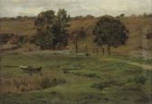 Paysage Aux Environs De Chateau Thierry, France by Leon Augustin Lhermitte