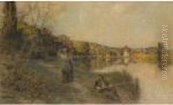 Fin De Belle Journee, Soleil Couchant, Pecheur - view 1