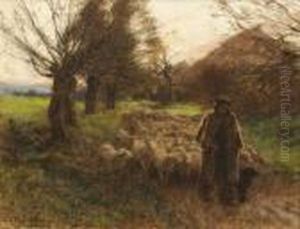 Le Retour Du Troupeau by Leon Augustin Lhermitte