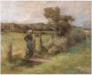 Jeune Trayeuse by Leon Augustin Lhermitte