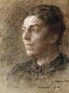 Portrait De Madame Leon Lhermitte by Leon Augustin Lhermitte