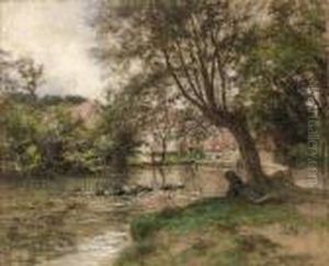 Etang Aux Canards by Leon Augustin Lhermitte