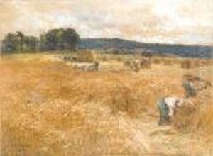 Les Moissonneuses Ou Moisson, Orage by Leon Augustin Lhermitte
