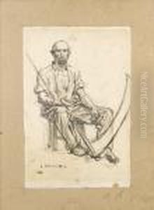 Etude Pour La Paye Des Moissonneurs by Leon Augustin Lhermitte