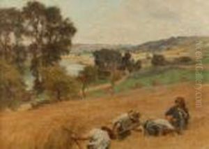 La Moisson Dans La Vallee by Leon Augustin Lhermitte