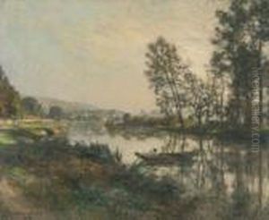 Le Pecheur Fin De Journee by Leon Augustin Lhermitte