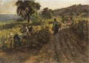 Peasants Near The Path by Leon Augustin Lhermitte