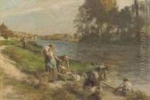 Lavandeuse Au Bord De La Marne