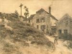 Leon Auguste L'hermite 'rue Devillage, Mont St. Pere' by Leon Augustin Lhermitte